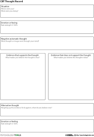 Cbt Thought Record Portrait Cbt Worksheets Cbt Therapy Worksheets
