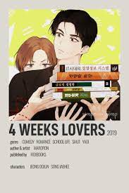 4 Weeks Lovers Minimalist Manhwa Poster | Filmes de anime, Animes shoujos,  Posters de filmes minimalistas