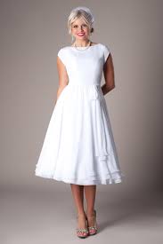 Modest Wedding Dresses Aniston Tea Length Bridesmaid Dresses Summer Wedding Dress Beach A Line Wedding Dress