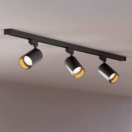 SPOT LED KIT 3UN C/TRILHO EL. SOB 09W PT 3000K 127V/220V