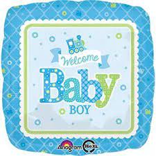 Anagram Welcome Baby Boy Train Party Balloon Foil Pkg