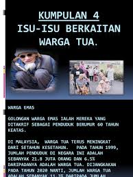 Kemerosotan pendengaran di kalangan warga tua. Isu Isu Berkaitan Warga Tua