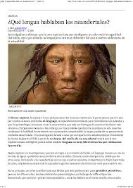 PDF) Qué lengua hablaban los neandertales