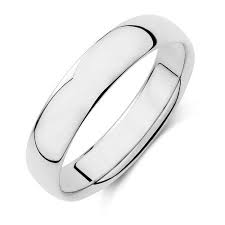 Men S10ct White Gold 5mm Wedding Band Mens Wedding Bands Wedding Bands Wedding Ring Bands