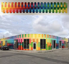 Jeroen Koolhaas Haas And Dre Urhahn Hahn Haas Hahn S Bright Color Block Mural For Wynwood Walls 2014 Program Wynwood Walls Mural Color Card