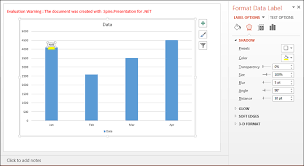 add shadow effect to chart datalabels in powerpoint in c