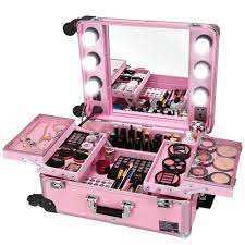 Studio Artist Train Rolling Makeup Case Light Wheeled Organizer Unbranded Rolling Makeup Case Makeup Kit For Kids Makeup Case