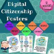 Posters are a great way to raise awareness about good online safety habits and tips. Digital Citizenship Posters Cybersafety Computer Lab Displays Technology Innovative Teaching Ideas Teaching Resources