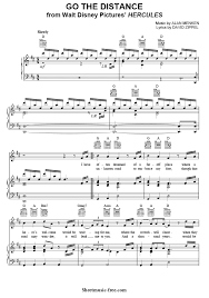 Go The Distance Sheet Music From Hercules In 2020 Anime Sheet Music Sheet Music Disney Sheet Music