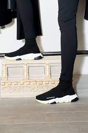 Balenciaga speed trainer black white (2018). Speed Trainer Ease Balenciaga Balenciaga Speed Trainer Sneakers Outfit Sneakers Men Fashion