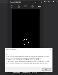 Error In Run Simulator In Xamarin Forms Xamarin Community Forums