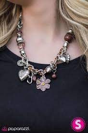 Charmed I Am Sure Brown Flower Necklace And Earring Set Paparazzi Brown Necklace Inspirational Necklace Necklace Earring Set