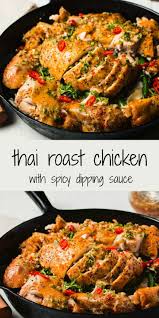 Thai Roast Chicken Recipe Spicy Recipes International Recipes Healthy Chicken Recipes