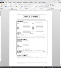 Daily Cash Report Template Sales Report Template Report Template Sales Template