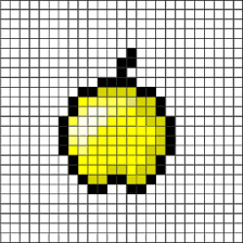 Golden Apple Pixel Art Minecraft Pixel Art Pixel Art Pixel Art Grid