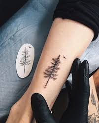 Yg Tattooing Tiny Pine Tree For Emma With Images Tattoos Yg Tattoos Wrist Tattoos