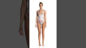 Vince Camuto Blossom Stripes Double Cross Back One Piece Swimsuit Swimoutlet Com Youtube