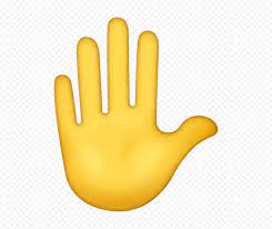 Hd Stop Hand Sign Emoji Png Hand Emoji Raised Hands Emoji Emoji