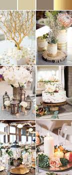 Elegant And Chic Rustic Gold Metallic Wedding Color Ideas Rustic Wedding Centerpieces Rustic Wedding Colors Wedding Colors