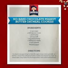 No Bake Chocolate Peanut Butter Oatmeal Cookies Quaker Recipe Baking Recipes Cookies Chocolate Peanut Butter Oatmeal Cookies Quaker Oats Recipes Cookies