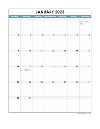 Free Download 2022 Excel Calendar Full Page Table Grid Us Holidays Vertical