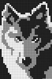 wolf knitting chart chart dessin knitting wolf pixel