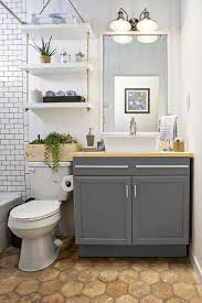 If your bathroom doesn't get enough sunlight, but you love the look of plants, display clippings from your healthier house plants that survive long periods of time in water—like these monstera leaves. 37 Cool Small Bathroom Designs Ideas For Your Home Page 15 Of 37 Evelyn S World My Dreams My Colors And My Life Small Space Bathroom Vanity Small Space Bathroom Small Bathroom Makeover