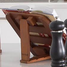 Howards Storage World Davis Waddell Acacia Wood Recipe Book Holder Suporte Para Livros Dicas