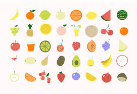Cute Fruit Icons Vector Fruit Icons Cute Fruit Fruit Illustration