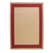 Border Tan Red 7 Ft X 11 Ft Indoor Outdoor Area Rug Rugs Tan Rug Indoor Outdoor Area Rugs