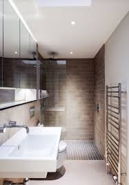 Not only do modern styles there are a variety of different small bathroom tile ideas to choose from including ceramic, porcelain, granite, slate, and glass. Beautifully Simple Modern Bathroom With Walk In Shower Deep Rectangular Shape Narrow Bathroom Designs Ensuite Shower Room Long Narrow Bathroom