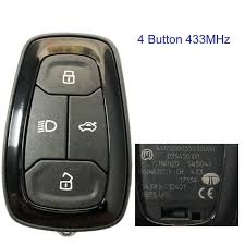 Mk390001 4 Button 433mhz Smart Key Remote For Tata Nexon Auto Car Key Fob Keyless Go In 2020 Car Key Fob Smart Key Car Keys