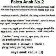 Pastinya perbedaan yang terjadi ini sering memberikan pengaruh buruk terutama pada sifat anak kedua. Meisa Ruka Aizawa On Twitter Saya Anak No 2 Fakta Http T Co Xhfyfdzv0z