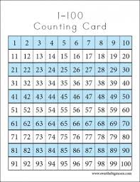 Counting Cards Printables 100 Chart Printable 100 Number