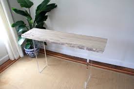Console Table Narrow Made From Lucite And Maple Lucite Etsy In 2020 Lucite Furniture Entryway Tables Narrow Entryway Table