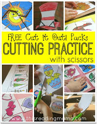 The process of using scissors to cut lines, shapes, and pictures helps them develop these essential skills. Free Cutting Practice Pack Winter Cut It Out