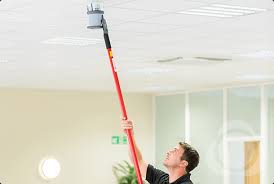 Some smoke detectors don't use batteries and have a life of about 10 years. Detector Removal Poles Access Poles Detector Testers