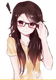 Omg This Girl Is Like My Anime Version Of Me Because I Have The Same Hair Style As Her I Wear Glasses And I Also Have A Yell Anime Art Girl