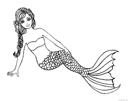 Free realistic mermaid coloring pages to print for kids. Beautiful Mermaid Coloring Pages To Print Coloring4free Coloring4free Com