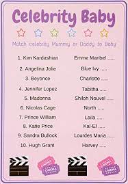 Baby Shower Games Celebrity Baby Quiz Unisex Pack Of 10 Https Www Amazon Co Uk Dp B01hyfgyfs Ref Cm Sw Baby Quiz Celebrity Babies Baby Shower Game Gifts