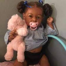 22 Reborn Baby Pretty African American Girl Lifelike Black Dolls Us Stock