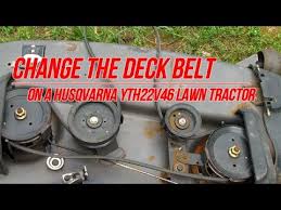 Replace Deck Belt On Husqvarna Yth22v46 Yard Tractor