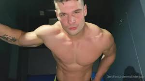 Malik Delgaty does a striptease