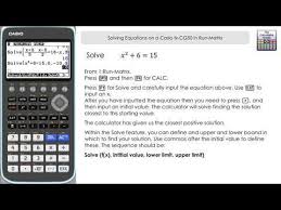 Solving Equations On A Casio Fx Cg50 In Run Matrixthe Calculator Guide Solving Equations Common Core Math Fractions Math Word Problems