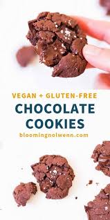 These Vegan Double Chocolate Cookies Are Gluten Free Oil Free And Refined Sugar Free They Ar Vegan Cookies Recipes Vegan Chocolate Cookies Easy Vegan Cookies