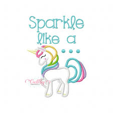 Download Sparkle Like A Unicorn Applique Curtsy Embroidery