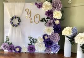 When you combine purples and blues in the garden, you get a harmonious, analogous color scheme that works every. Wedding Colors Wallflower Backdrop Paper Flowers Paper Flower Backdrop Floral Wreath