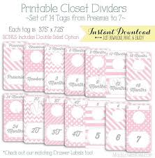 Check spelling or type a new query. Pink Closet Dividers Set Of 14 Baby Room Organizer Tags For Girls Madi Loves Kiwi Digital Downloads