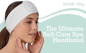 Diadema de spa para lavar la cara, maquillaje y cuidado de la piel, banda  para la cabeza, máscara facial, toalla de rizo para mujer, color negro :  Amazon.com.mx: Belleza