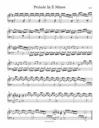 Free Piano Sheet Music Prelude In E Minor Babel Enjoy 1 Page Version Piano Sheet Music Free Piano Sheet Sheet Music